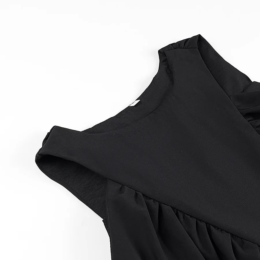Versatile Casual Sleeveless Spliced Shirt for Women