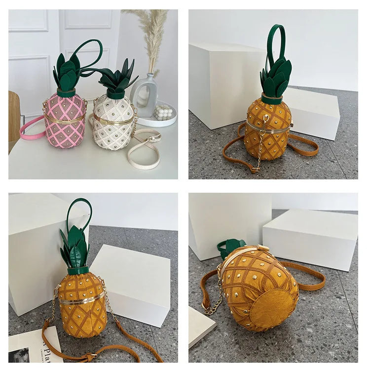 New Women's Shoulder Bag Pineapple Shape Fashionable Women's Shoulder Crossbody Bag Fashionable Casual Women's Bag High Quality