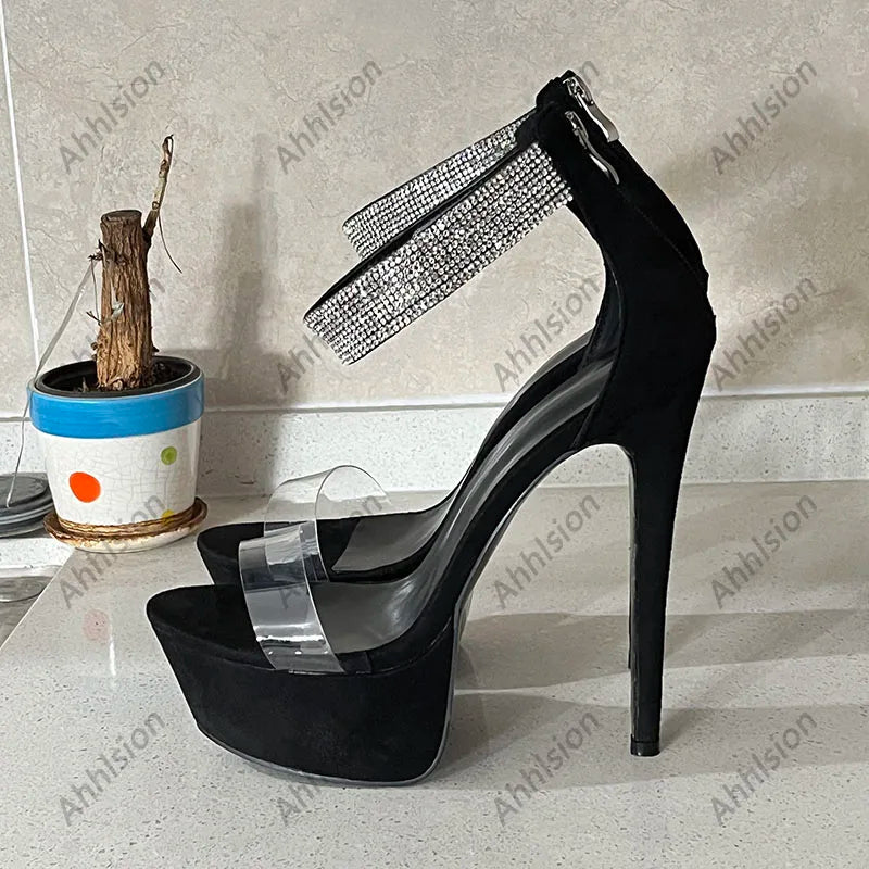Elegant Pink Suede Stiletto Sandals with Zipper for Women