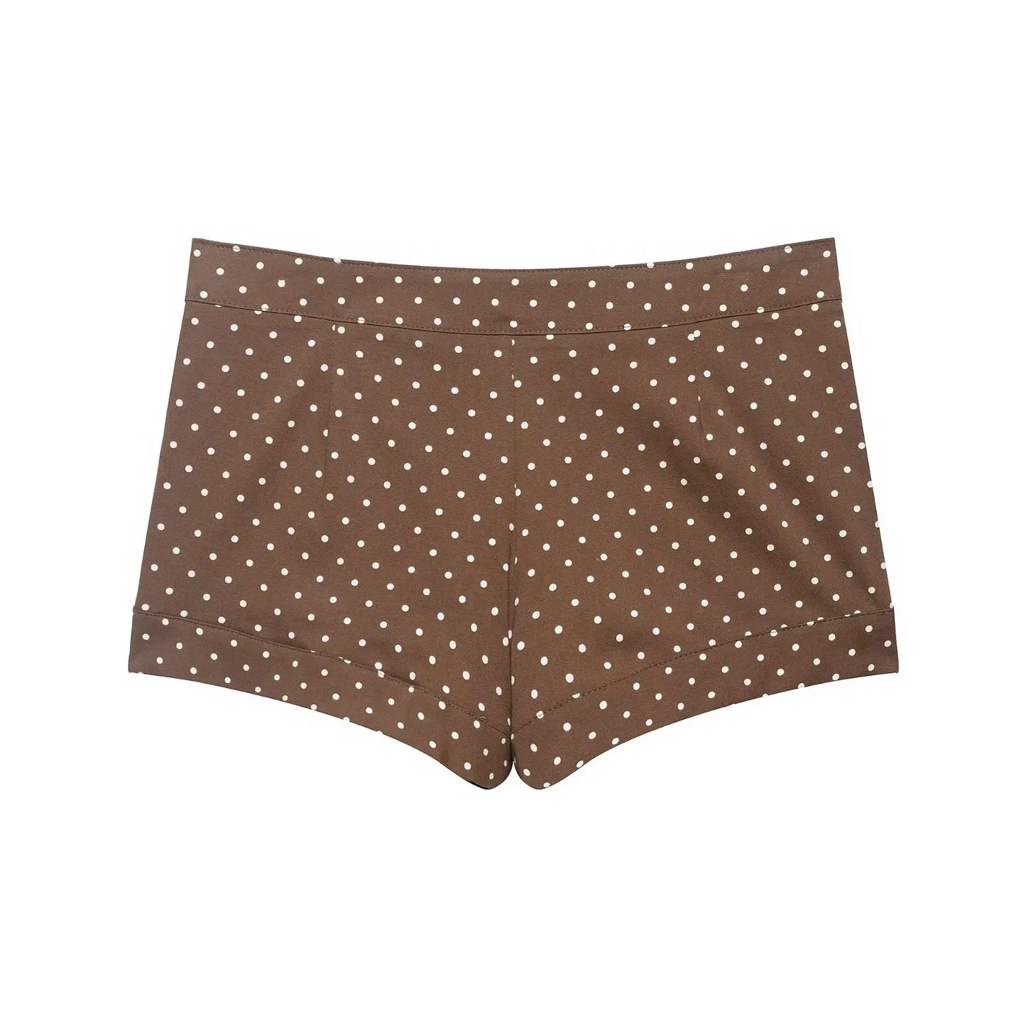 Elegant Polka Dot Button T Shirt and Shorts Set for Women
