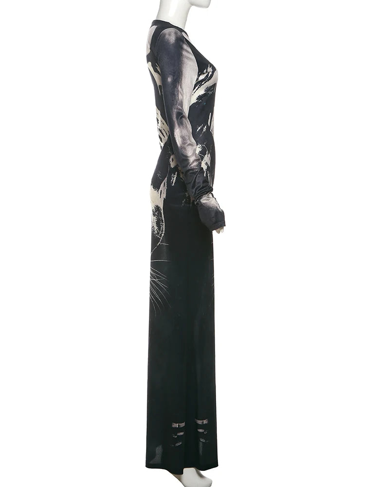 Tiger Print Maxi Dress