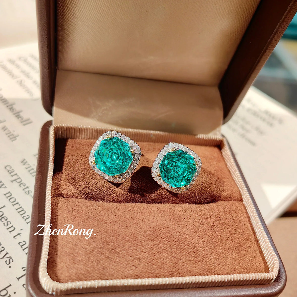 Rose Flower Zirconia Wedding Jewelry Set for Women