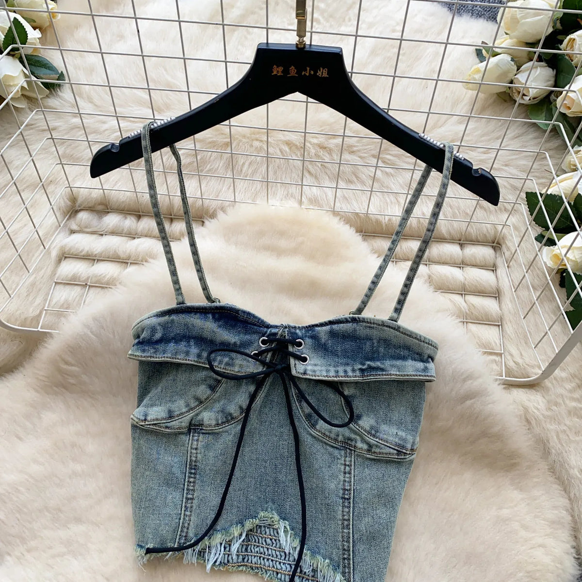 Edgy Summer Denim Three Piece Set With Shorts for Women