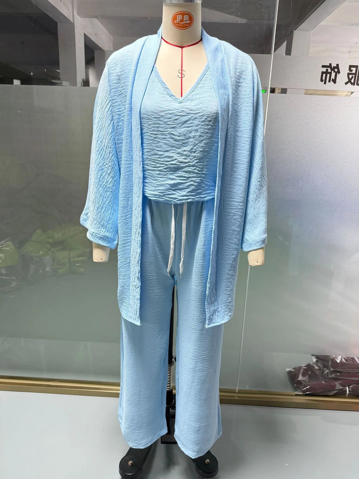 Loose Fit Three Piece Knit Beach Outfit Set for Women