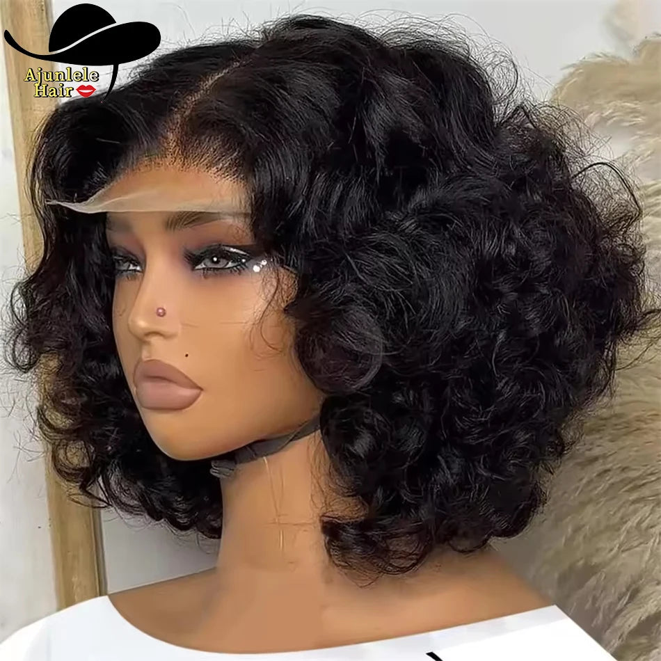 Burgundy Highlight Body Wave Lace Front Human Hair Wig for Women
