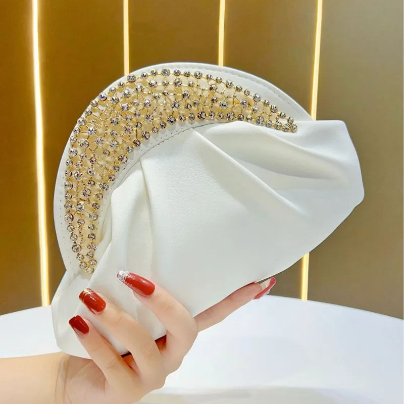 Sequined Chain Clutch Handbag