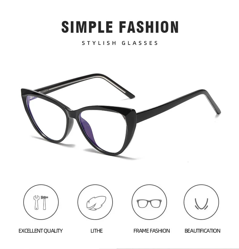 Stylish Transparent Cat Eye Reading Glasses for Women