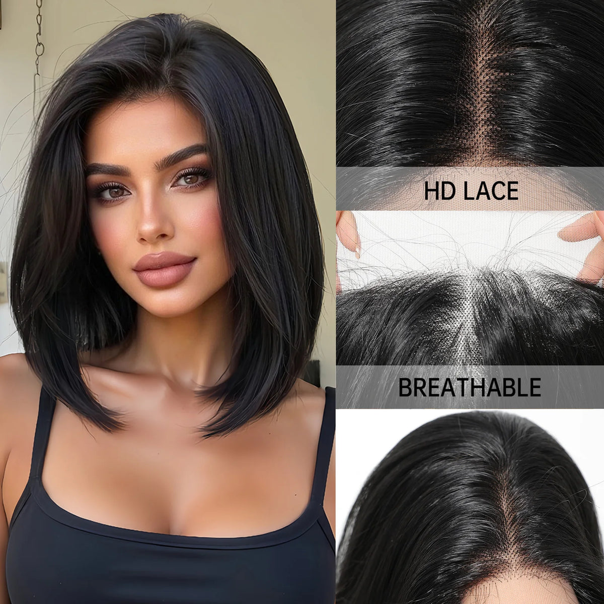 Fashion Glueless Ombre Lace Front Synthetic Wig for Women