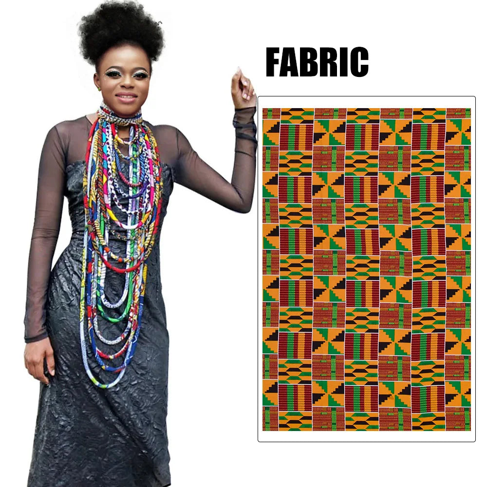 Colorful Ankara Wax Print Statement Necklace for Women