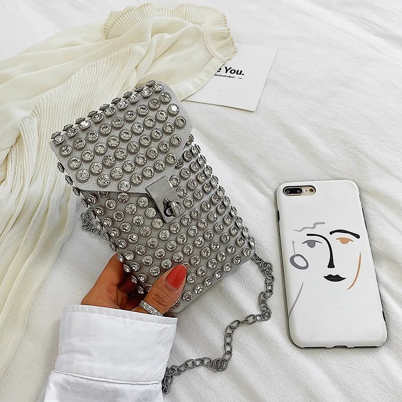 Rhinestone Crossbody Waist Bag
