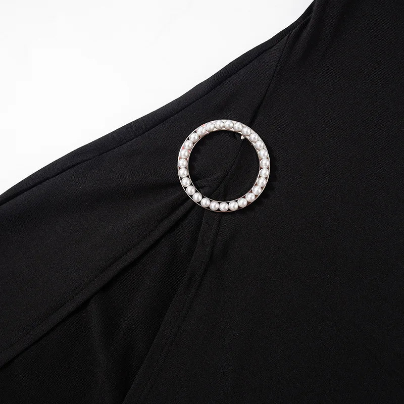 Backless One Shoulder Maxi Dress