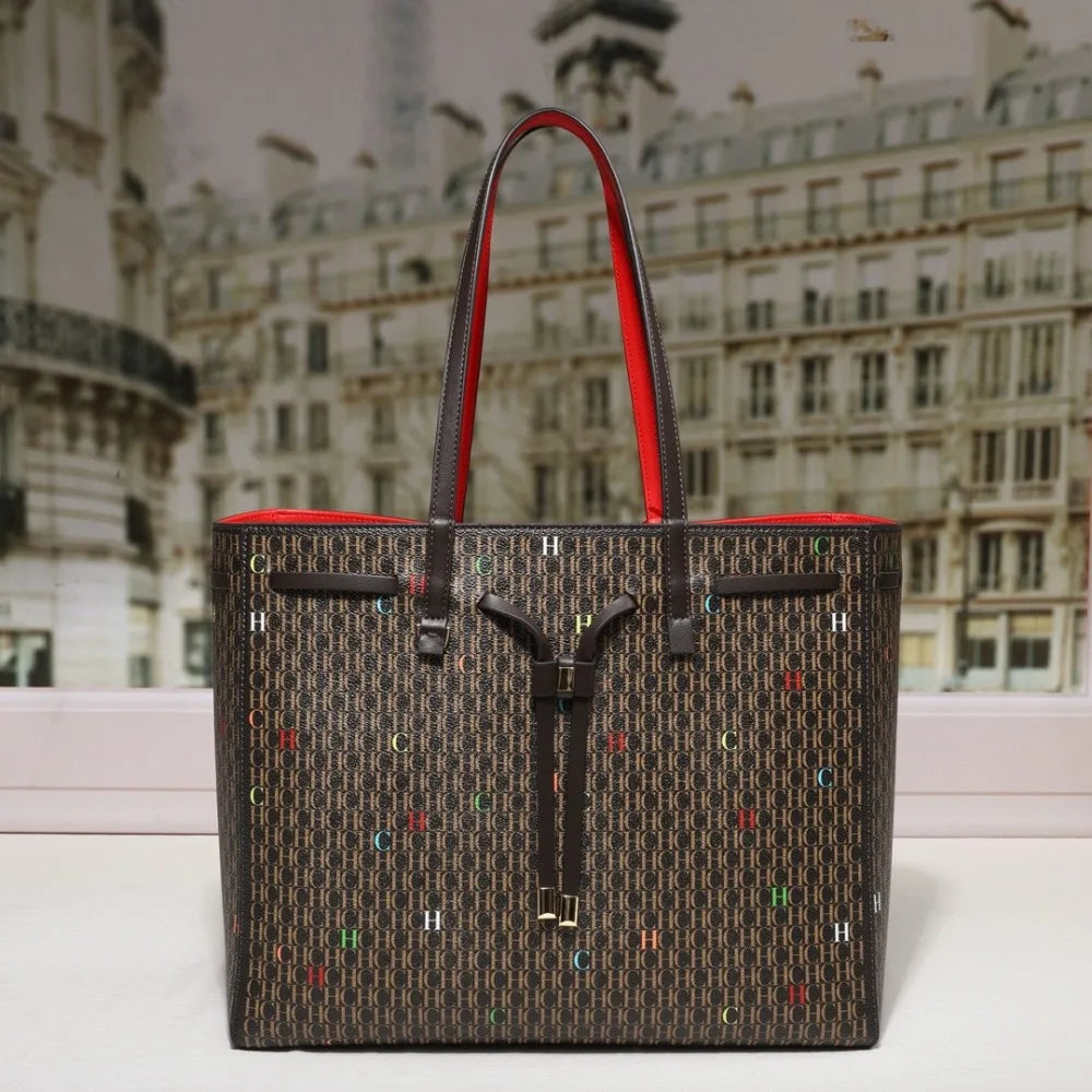Lightweight Letter Print Shoulder Tote Bag for Women