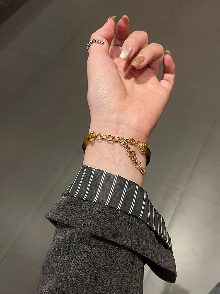 Amber Tortoiseshell Bracelet Watch