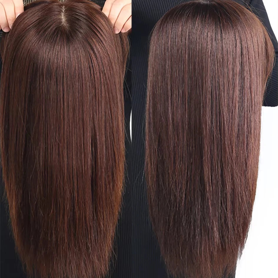 Natural Breathable Silk Base Wig With Air Bangs For Women