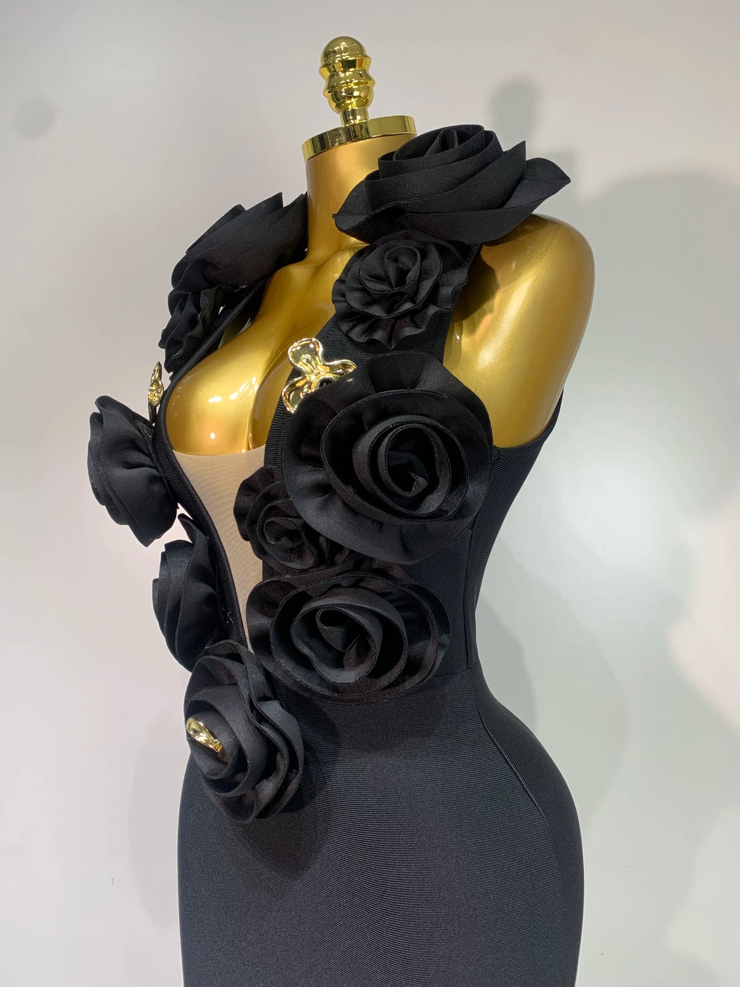 2025 New Fashion 3D Flower Sleeveless Bodycon Bandage Dress Women Celebrity Elegant Party Club Luxury Birthday Dress Vestidos ﻿