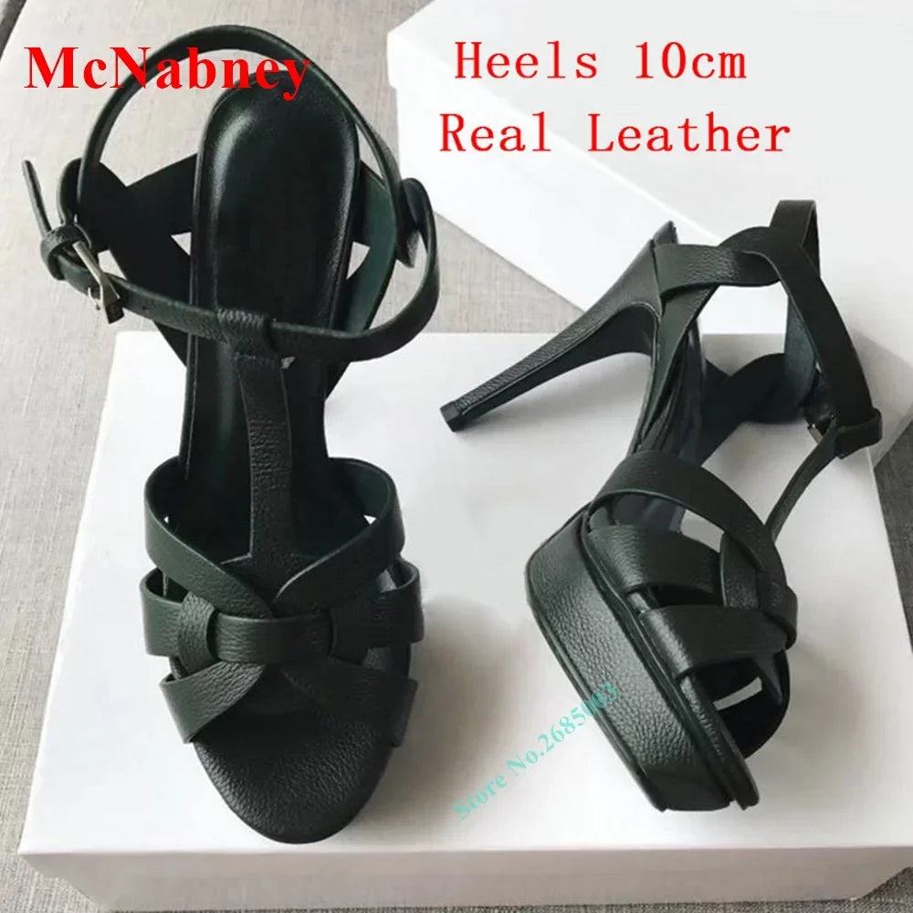 Elegant Open Toe Buckle Slingback Sandals for Women