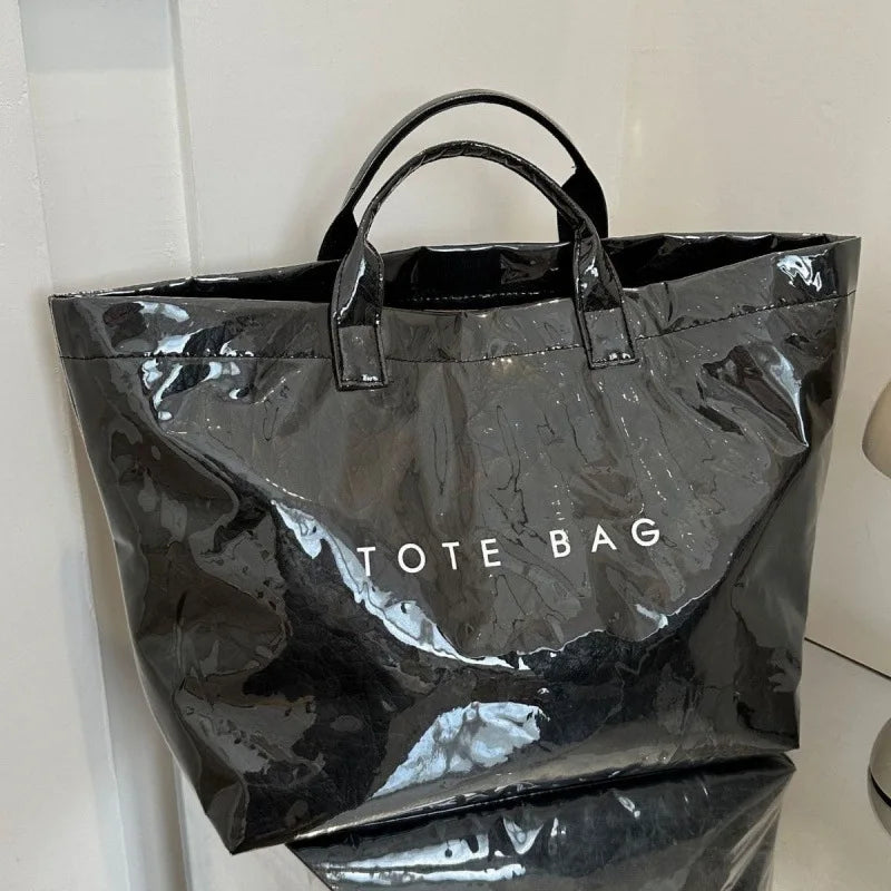 Women's large capacity fashionable shoulder bag, women's stylish shopping bag, women's casual hand-held tote bag