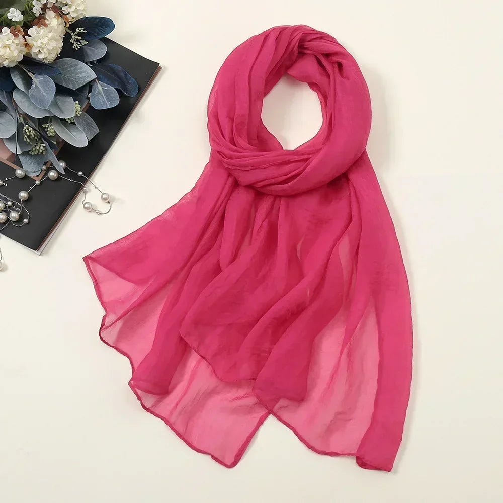 Oversized Chiffon Sun Protection Beach Wrap Scarf for Women