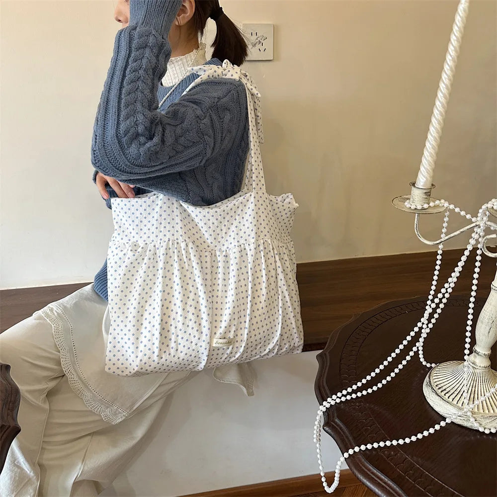 Casual Large Capacity Belted Canvas Tote Bag for Women