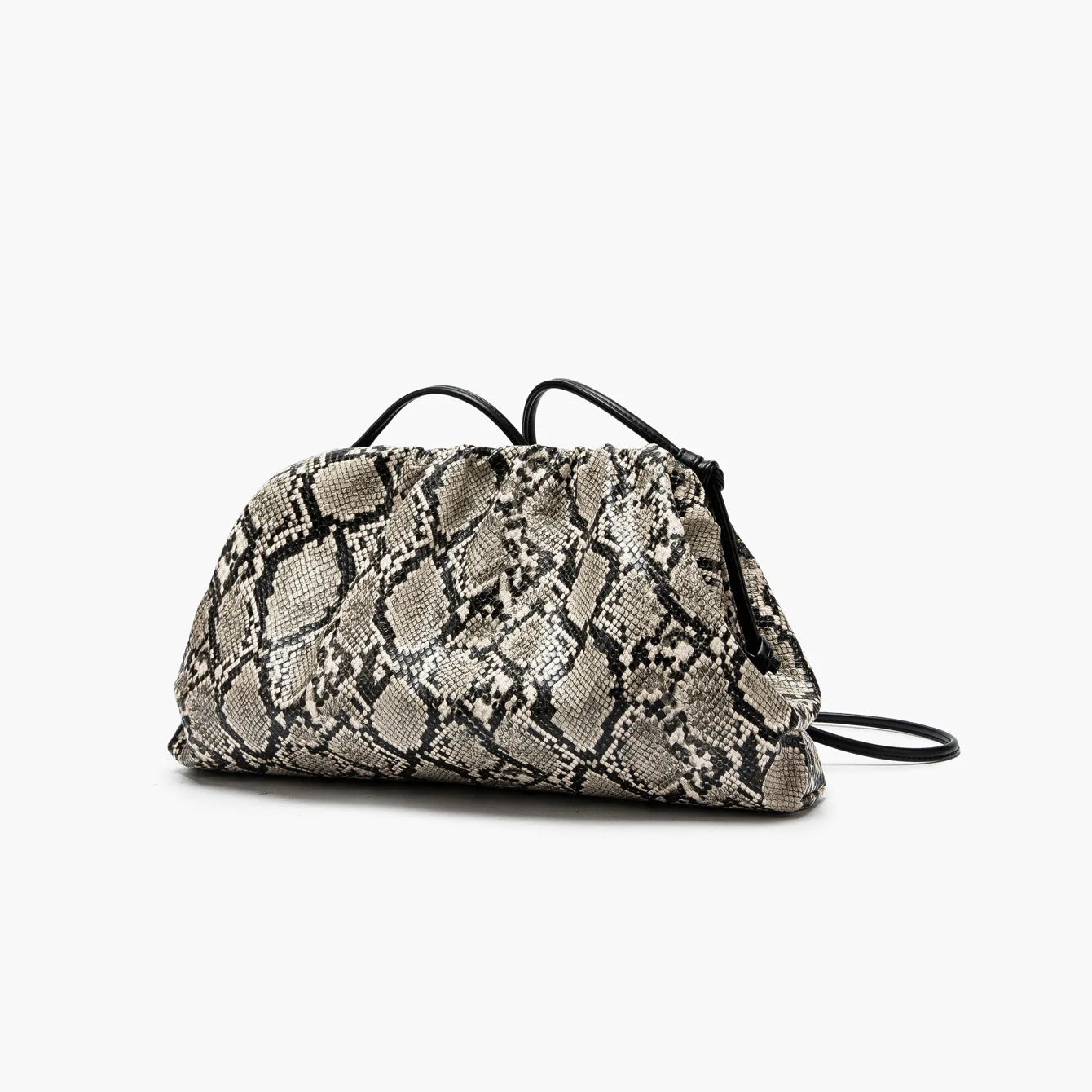 Elegant Ruched Serpentine Dumpling Shoulder Bag for Women