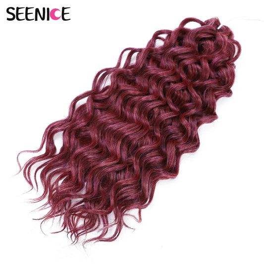 Kanekalon Ombre Black Red Afro Curl Twist Crochet Braiding Hair For Women