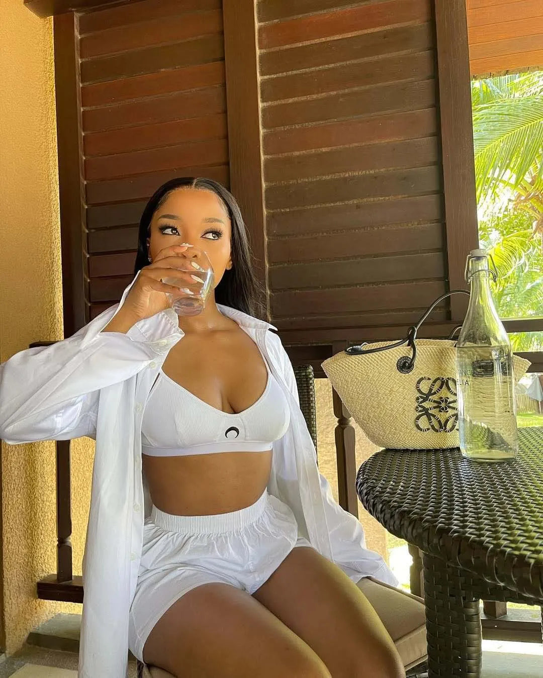 Casual Turn Down Collar Shirt And Shorts Set for Women