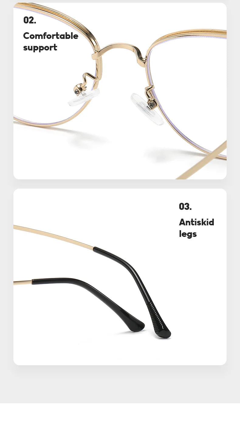 Lightweight Hollow Out Cat Eye Reading Glasses For Women
