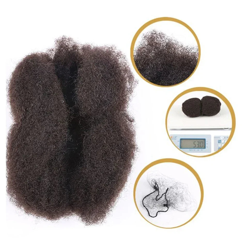 Natural Afro Kinky Bulk Braiding Hair Extensions for Women