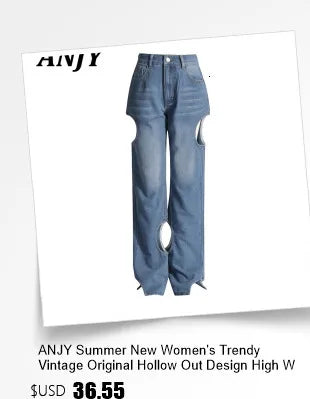 ANJY Spring Summer New Women Fashion Vintage Plaid Patchwork Denim Multi-layered Skirt Sweet Drawstring Short Sleeve Tops A24530