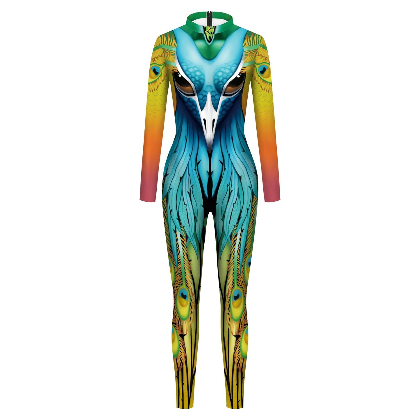 Vivid Animal Print Allover Zentai Bodysuit for Women