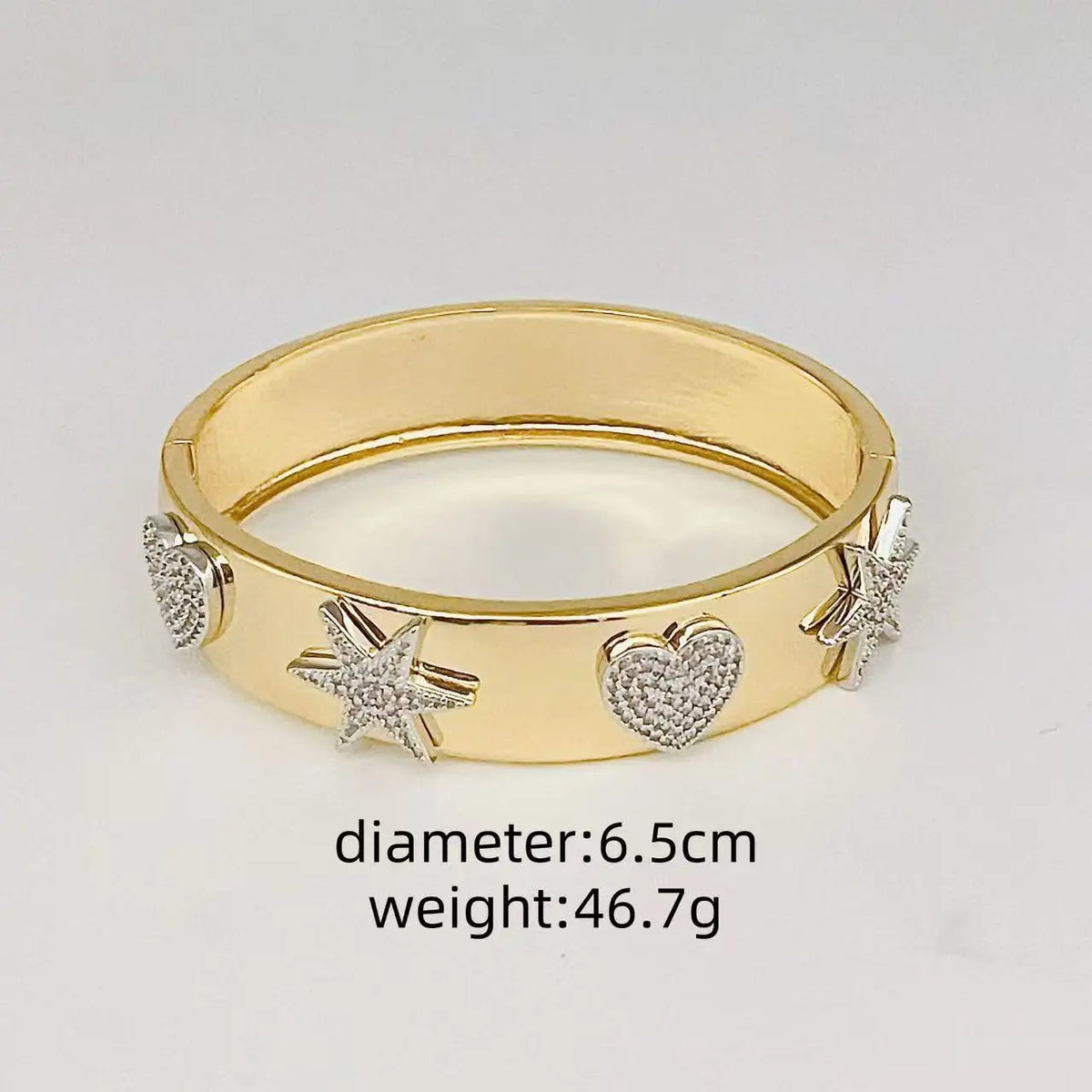Hexagonal Star Statement Bangle for Women