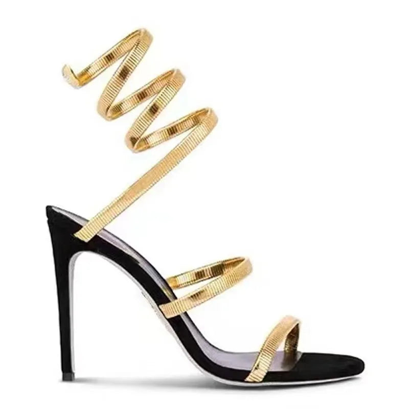 Elegant Ankle Strap Open Toe High Heel Sandals for Women