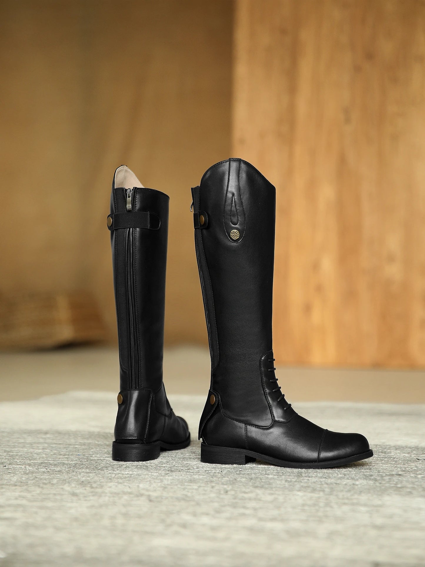 Knee-High Premium Leather Waterproof Non-Slip Riding Boots for Women