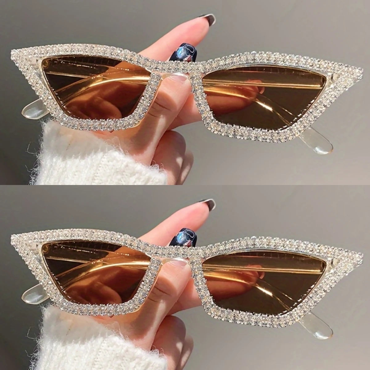 Rhinestone Cat Eye Sunglasses