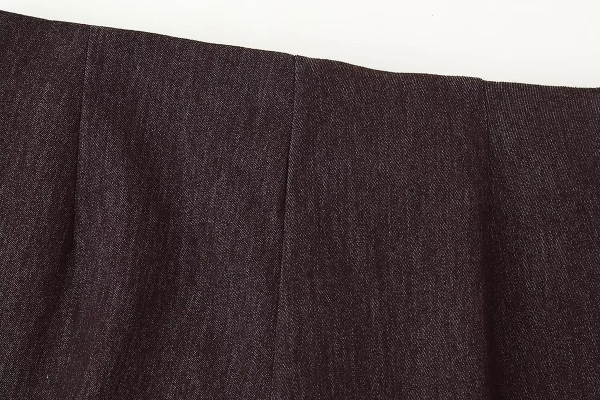 Lapel Jacket and Bell Bottom Pants Two Piece Set for Women