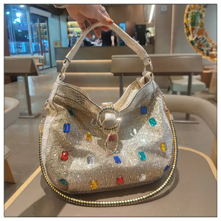 Genuine Leather Crossbody Bucket Bag with Large Capacity for Women