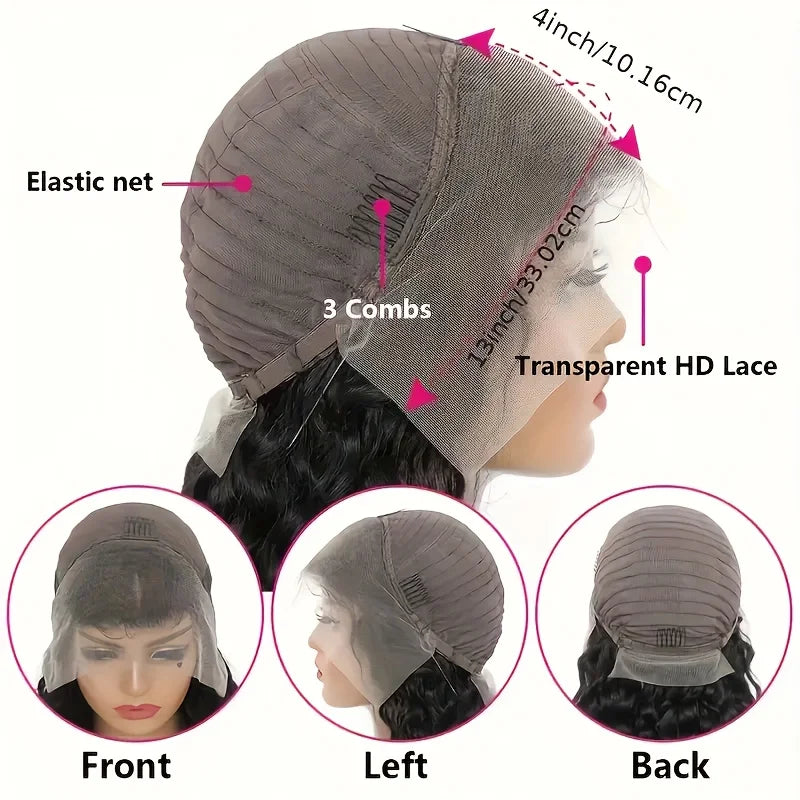 Glueless Body Wave Lace Front Human Hair Wig for Women