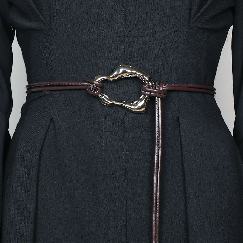 Fashion Braided Gold Knot Waist Chain Belt for Women