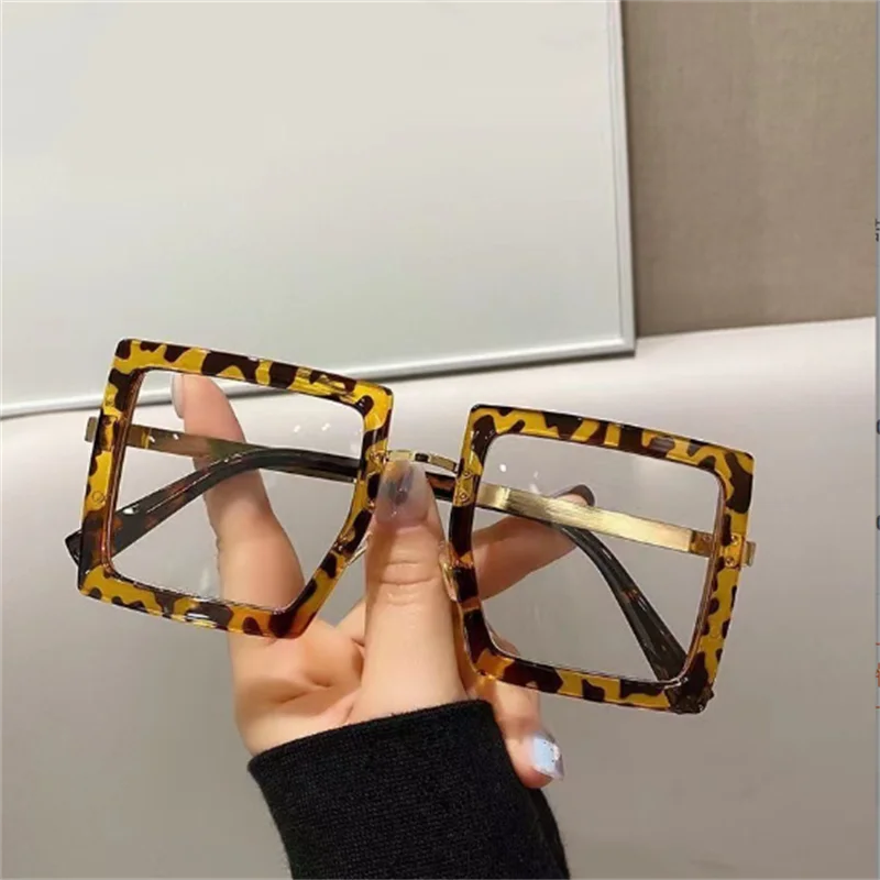 Oversized Transparent Blue Light Blocking Glasses for Women