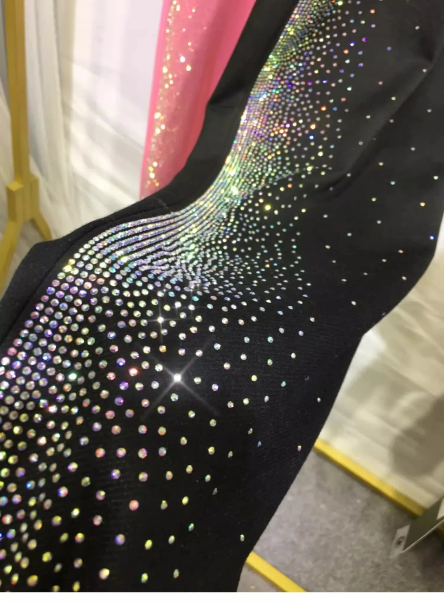 Rhinestone Embellished Sweatpants