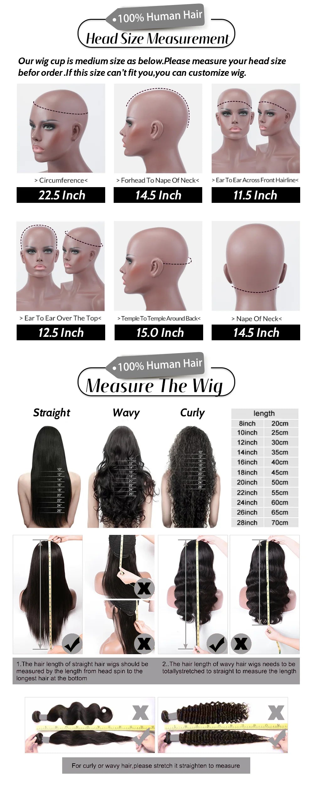 Natural Short Finger Wave Human Hair Pixie Wig for Women