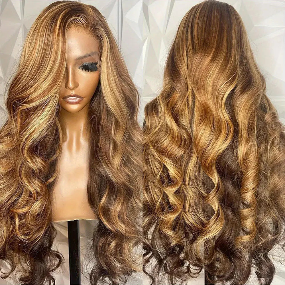 Honey Blonde Ombre Body Wave Lace Front Wig for Women