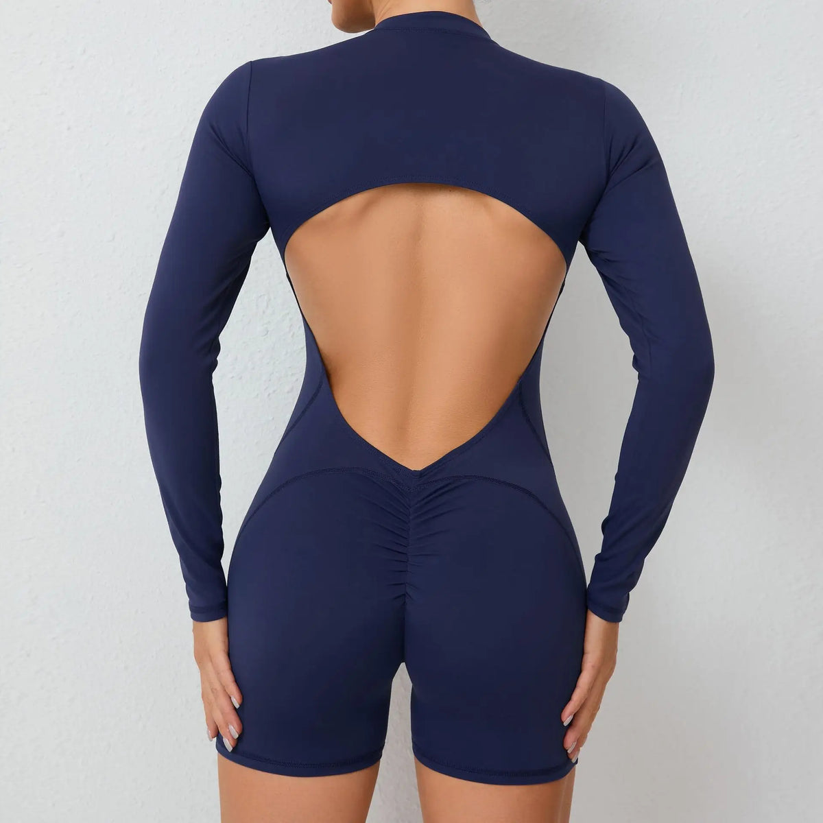 Moisture-Wicking Front Zip Jumpsuit