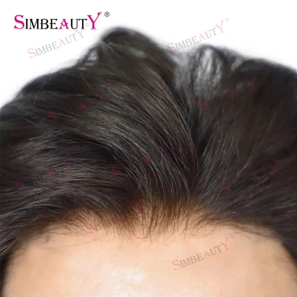 Ombre Blonde Human Hair Replacement Toupee for Women