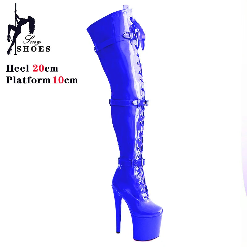 Sexy Over The Knee Platform Boots Belt Buckle for Women
