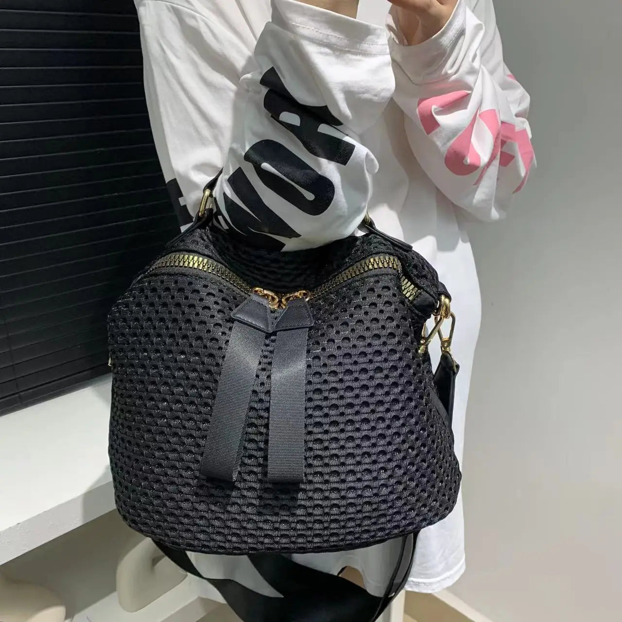 Lightweight Mesh Daily Use Crossbody Bag for Women
