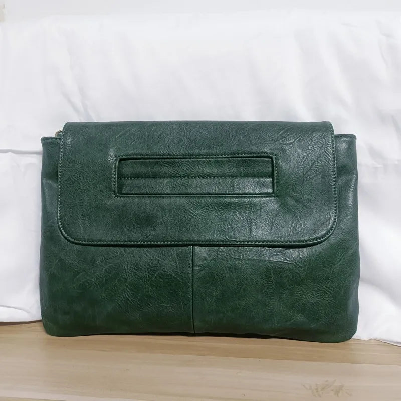 Elegant PU Leather Crossbody Envelope Clutch Bag for Women