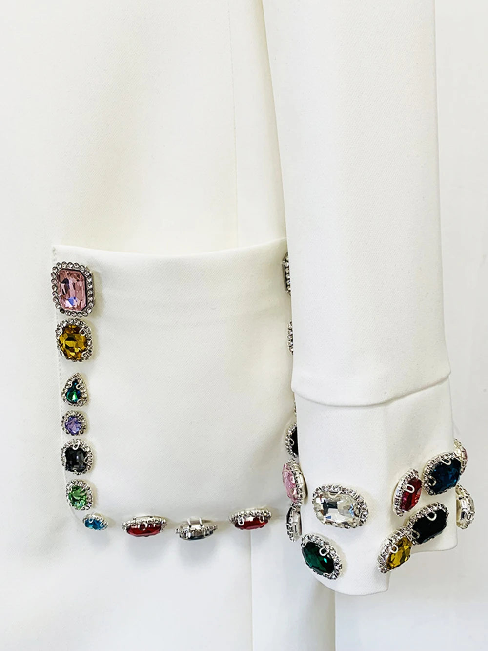 Modphy 2025 New Sparkling Luxury Colored Diamonds Stand Collar Design Mini Dress Women'S Long Sleeved Fashion Elegant Vestidos