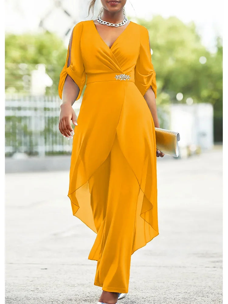 Plus Size Two-Piece Evening Gown Set