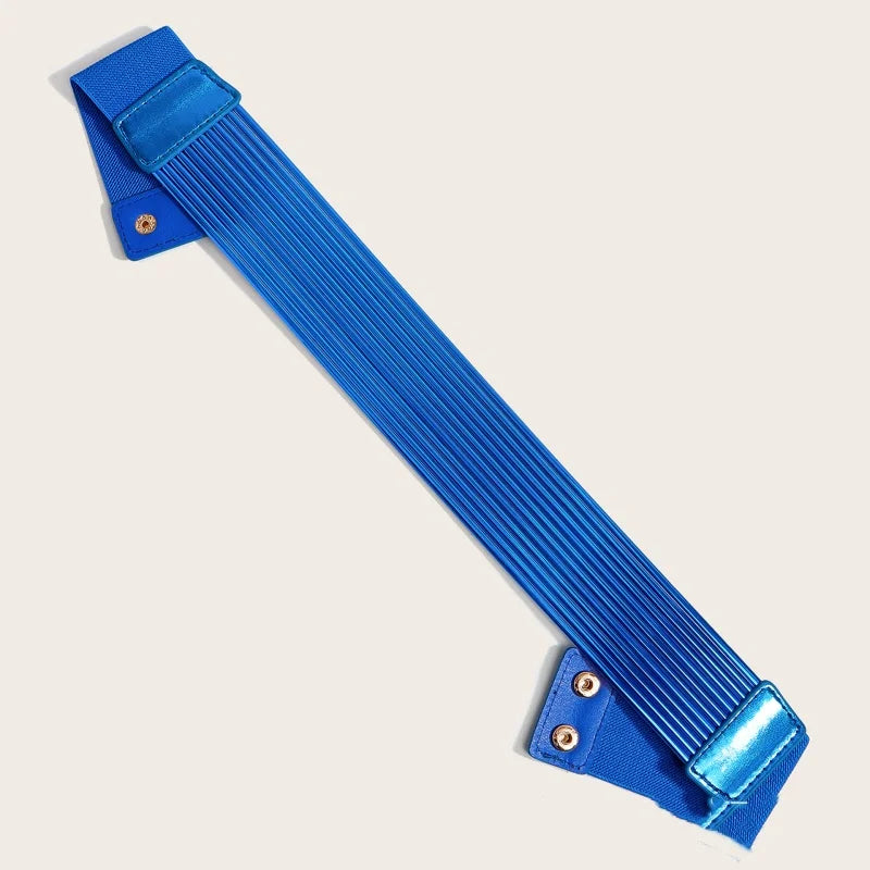 Pearl Embellished Wide Elastic Waist Belt for Women